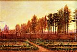 Famous Garden Paintings - The Gloaming - a manse garden in Berwickshire